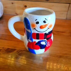 12 oz Bay Island Inc. Snowman mug cup vintage